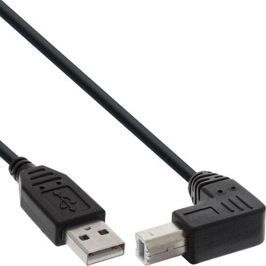 Bra anslutningar - USB-anslutningskabel - USB 2.0 typ A (M) -> USB 2.0 typ B (M) vinklad - 3,0 m - svart (2510-3W)