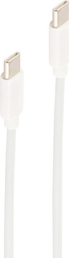 shiverpeaks ®-BASIC-S--USB-laddningssynkkabel, USB C-kontakt till USB-C-kontakt, 2.0, ABS, vit, 0,5 m (BS14-12050)