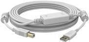 Vision Professional - USB-kabel - USB (M) till USB typ B (M) - USB 2.0 - 15 m - nedströms aktiv booster - svart