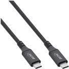 INLINE - USB-kabel - USB-C (M) till USB-C (M) - USB4 / Thunderbolt 3 / Thunderbolt 4 - 20 V - 5 A - 50 cm - stöder Power Delivery 3.0 - Svart