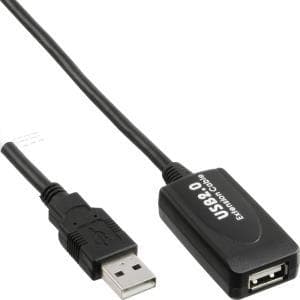 InLine signaalinvahvistin / toistin - USB-jatkokaapeli - USB (W) USB (M) - USB2.0 - 7,5 m - aktiivinen - Musta (34607I)