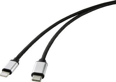 Renkforce USB-kabel [1x USB-C™ han - 1x Apple Lightning han] 2,00 m Sort