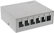 INLINE - Patch panel (dummy panel) - Bord monteres, DIN skinne monteres - Lys grå, RAL 7035 - 6 porte
