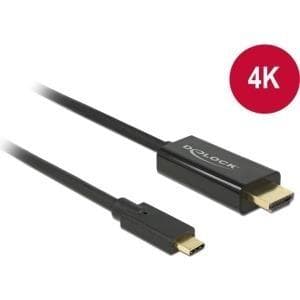 DeLOCK - Ekstern videoadapter - Parade PS171 - USB-C - HDMI - sort (85260)