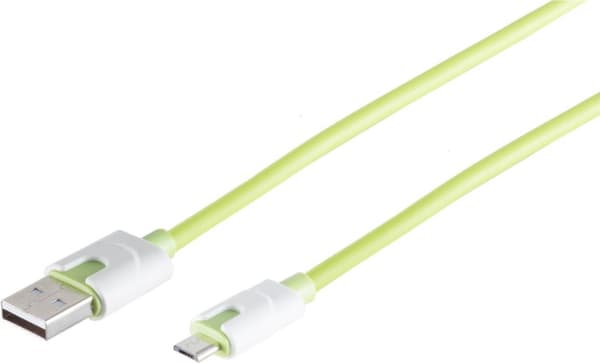 USB-latauskaapeli USB A-ST - USB Micro B-ST vihreä 0,9 m (14-50009)