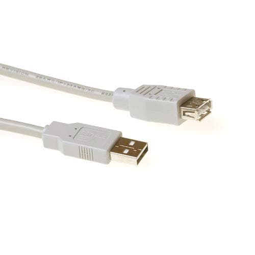 Intronics USB 2.0 förlängningskabel USB A hane - USB A hona elfenben