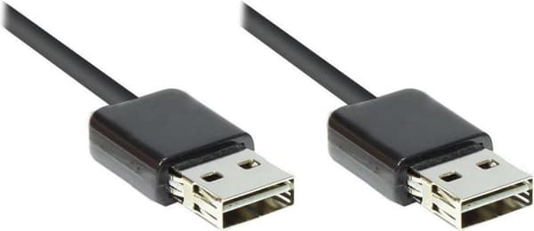 Alcasa 2212-EU005 USB-kaapeli 0,5 m USB 2.0 USB A Musta