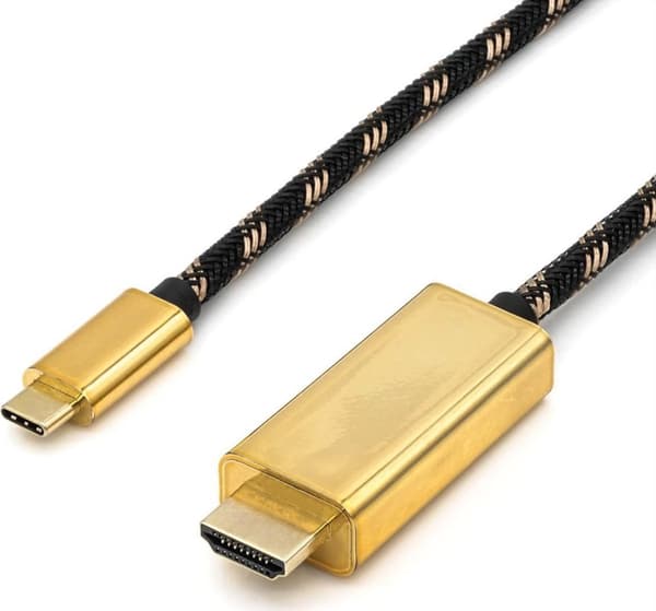 ROLINE 11.04.5847 USB-grafikadapter 3840 x 2160 pixels sort - guld (11.04.5847) Sort, Guld