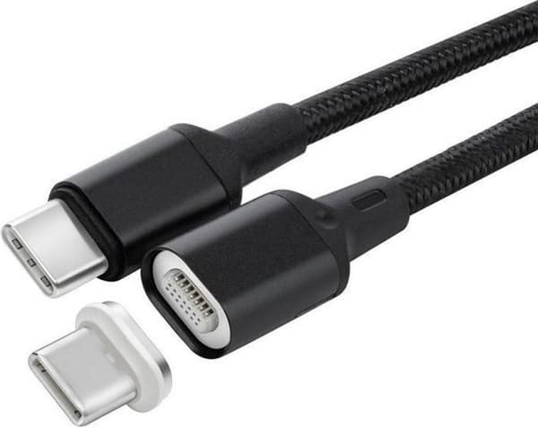 Microconnect USB3.1CC1-MAGNET USB-kabel 1 m USB 3.2 Gen 1 (3.1 Gen 1) USB C Sort