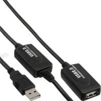InLine - USB-jatkokaapeli - USB-tyyppi A, 4-nastainen (F) - USB-tyyppi A, 4-nastainen (M) - 25,0 m (USB / USB2.0) - aktiivinen kaapeli (signaalin rege