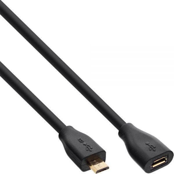 InLine 32730P USB-kaapeli 3 m USB 2.0 Micro USB B Musta