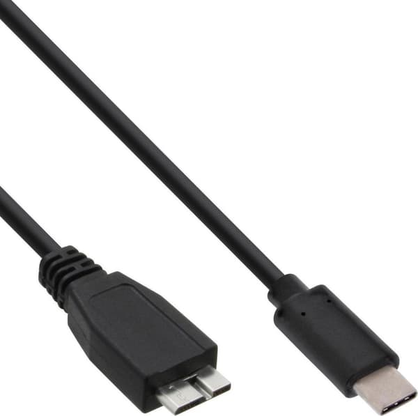 InLine USB 3.1 Typ C/Micro-B 0,5 m USB-kabel 0,5 m USB 3.2 Gen 2 (3.1 Gen 2) USB C Micro USB B Svart