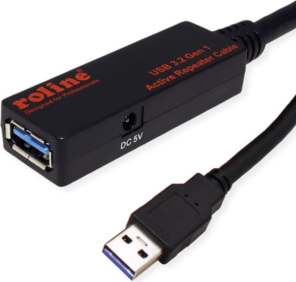 ROLINE 12.04.1070 USB-kaapeli 10 m USB 3.2 Gen 1 (3.1 Gen 1) USB A musta (12.04.1070)