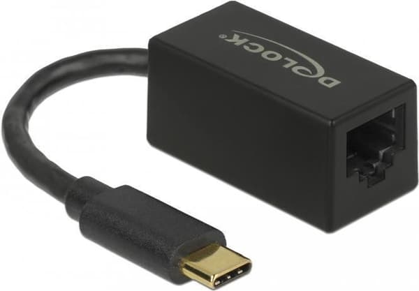 Delock - Netværksadapter - USB-C 3.2 Gen 1 - Gigabit Ethernet x 1 - sort (66043)