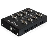 DeLock USB2.0 till 8 x seriell adapter - seriell adapter - USB2.0 - RS-232 - 8 portar (61860)