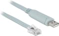 Miniatyrbillede 1 af 5: DeLOCK USB-A (m) til RJ45 (m) seriel RS232 adapter / grå - 3 meter
