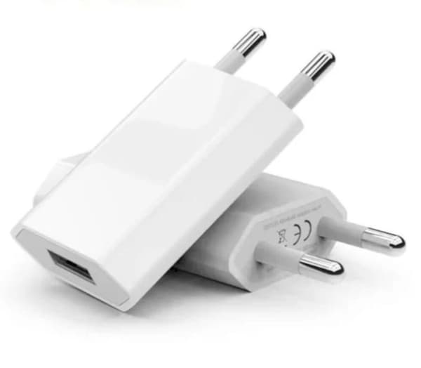 2 Pack Väggladdare till iPhone, Samsung m.fl. 1A Vit Laddare