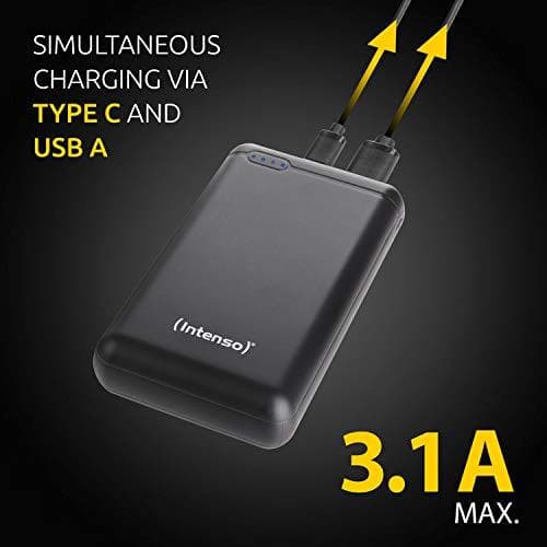 Intenso XS20000 - Powerbank - 20000 mAh - 3,1 A - 2 udgangsporte (USB, USB-C) - Sort (7313550)