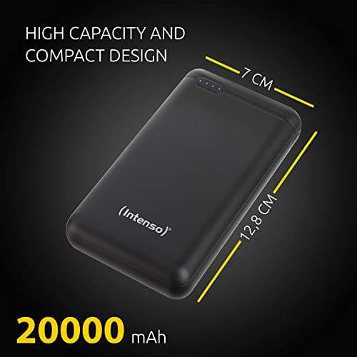 Intenso XS20000 - Powerbank - 20000 mAh - 3,1 A - 2 udgangsporte (USB, USB-C) - Sort (7313550)