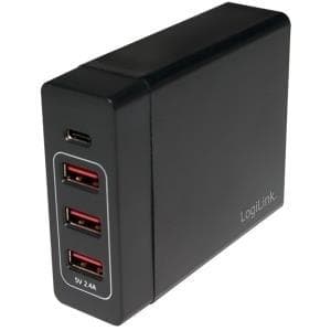 LogiLink PA0122 - Indendørs - Universal - USB - Overstrøm - Overspænding - Overophedning - Kortslutning - Sort - 100 - 240 (PA0122)