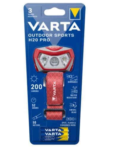 Varta Outdoor Sports H20 Pro 3AAA med batteri. (17650 101 421)
