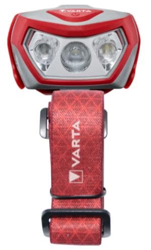 Varta Outdoor Sports H20 Pro 3AAA med batteri. (17650 101 421) Grå, Rød