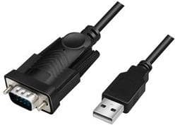 LogiLink USB 2.0 - RS232 adapterkabel, sort, 1,5 m tilslutninger: USB-A stik, DB9 stik, - 1 stk (AU0048A)