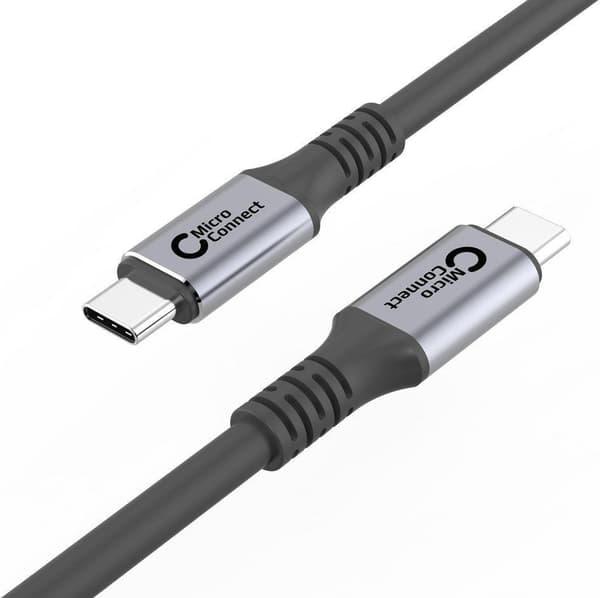 Microconnect USB3.2CC2. Kabellængde: 2 m, Stik 1: USB-C, Stik 2: USB-C, USB-version: USB 3.2 Gen 2 (3.1 Gen 2), Maksimal dataoverførselshastighed: 200