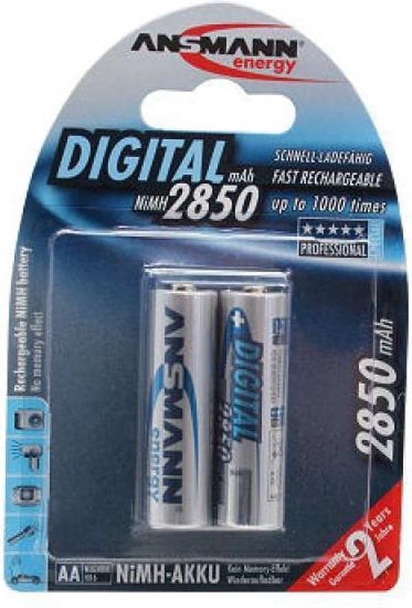 Ansmann 2850MAH digital nikkel-metalhydrid (NiMH) 2850mAh 1,2V genopladeligt batteri