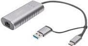 DIGITUS DN-3028 - Verkkosovitin - USB-C / USB-A - 2,5GBase-T - Harmaa