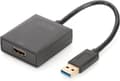 Miniatyrbillede 1 af 5: Digitus DA-70841 HDMI / USB 3.2 Gen 1 (USB 3.0) Adapter [1x USB 3.2 Gen 1 stik A (USB 3.0) - 1x HDMI-stik] Sort afskærmet, HDMI-kompatibel, High Speed