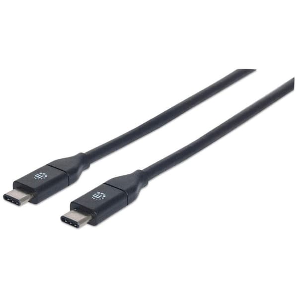 Manhattan 354899 USB 3.1 Typ C Gen2 Kabel Typ C Hane till Typ C Hane 10 Gbit/s 0,5 m Svart