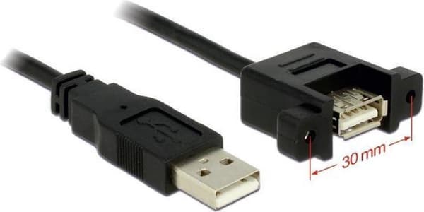 Delock USB 2.0 A han til USB 2.0 A hun - 1 m