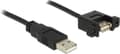 Miniatyrbillede 1 af 2: Delock USB 2.0 A han til USB 2.0 A hun - 1 m