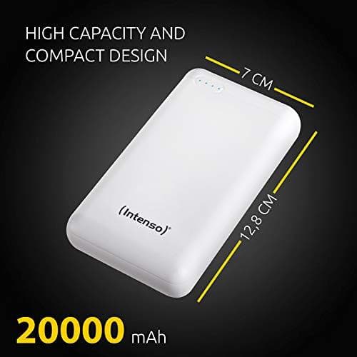 Intenso XS20000 - Powerbank - 20000 mAh - 3,1 A - 2 udgangsporte (USB, USB-C) - hvid (7313552)