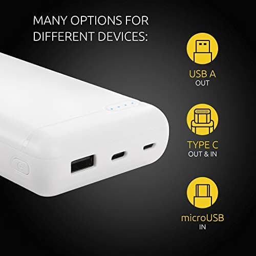 Intenso XS20000 - Powerbank - 20000 mAh - 3,1 A - 2 udgangsporte (USB, USB-C) - hvid (7313552)