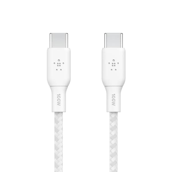 Belkin BOOST CHARGE - USB-kaapeli - USB-C (M) - USB-C (M) - 3,0 m - valkoinen (CAB014BT3MWH)