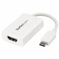 Miniatyrbild 1 av 5: StarTech.com USB-C till HDMI-videoadapter med USB-strömförsörjning 4K 60Hz Vit