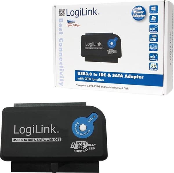 LogiLink kabeladaptere/reducere USB 3.0 til IDE & SATA-adapter med OTB