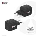 Pikkukuva 1 / 5: CLUB3D-matkalaturi PPS 45W GAN-tekniikka - Kaksiporttinen USB Type-C - Power Delivery (PD) 3.0 -tuki (CAC-1909EU)