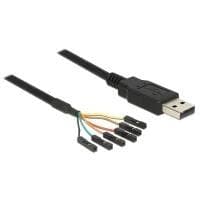 DeLock Converter USB2.0 > Seriel-TTL 6-benet header-stik individuelt 1,8 m (5 V) - Seriel adapter - USB - seriel (83786)