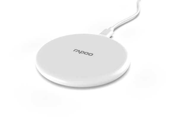 Rapoo trådløs QI-oplader XC105, hvid (00217721) Hvid