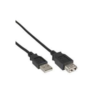 InLine® USB 2.0 -laajennus, M/F tyyppi A, musta, 1,8 m (34618B)