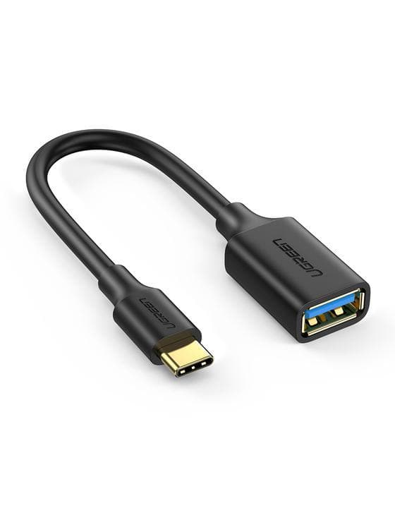 Sort USB-C til USB 2.0-adapter