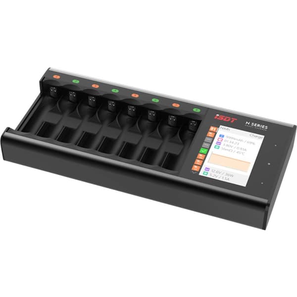 ISDT N8 Batteriladdare NiMH, NiCd, NiZn, LiIon, LiHV, LiFePO AA (R6), AAA (R03), 14500, 10440