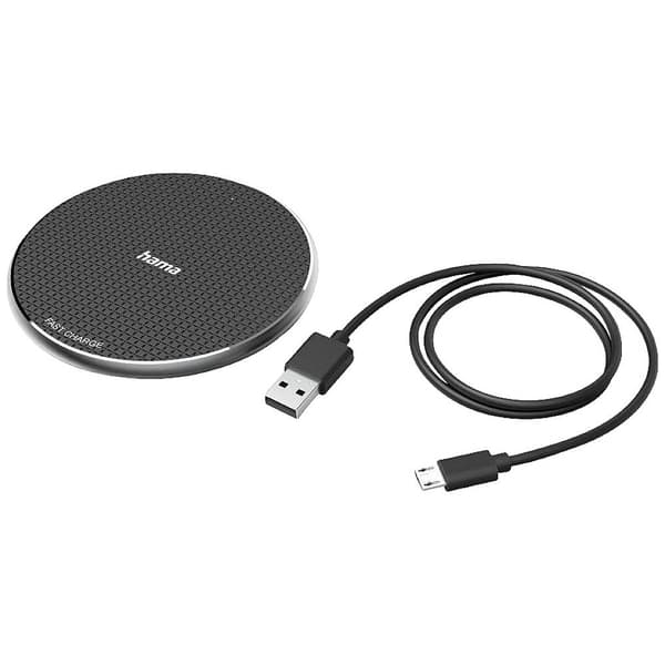 Hama induktionsladdare 2000 mA QI-FC10 00201683 Utgångar Qi-Standard Svart Svart