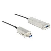 DeLOCK - USB-kabelsæt (USB / USB2.0 / USB3.0) - aktivt kabel (signalregenerering), vingeskruer - sort (83740)