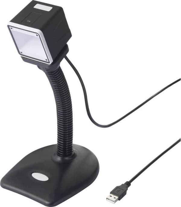 Renkforce RF-SBS-500 2D stregkodescannerkabel 1D, 2D Imager Black Desktop USB-A