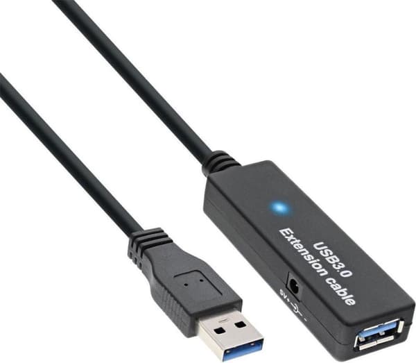 InLine aktivt USB til USB forlængerkabel - USB3.0 - op til 0,9A - 20 meter