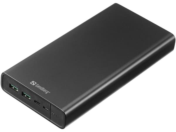 Sandberg powerbank USB-C PD 100W 38400 Sort